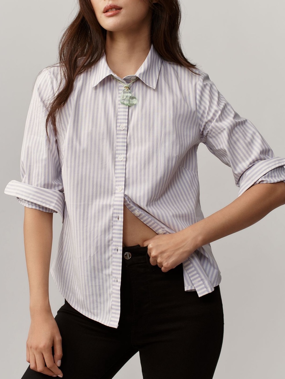 Anthropologie Long Sleeve Button Down Blouse Maeve Gracelyn New Small Stripe
